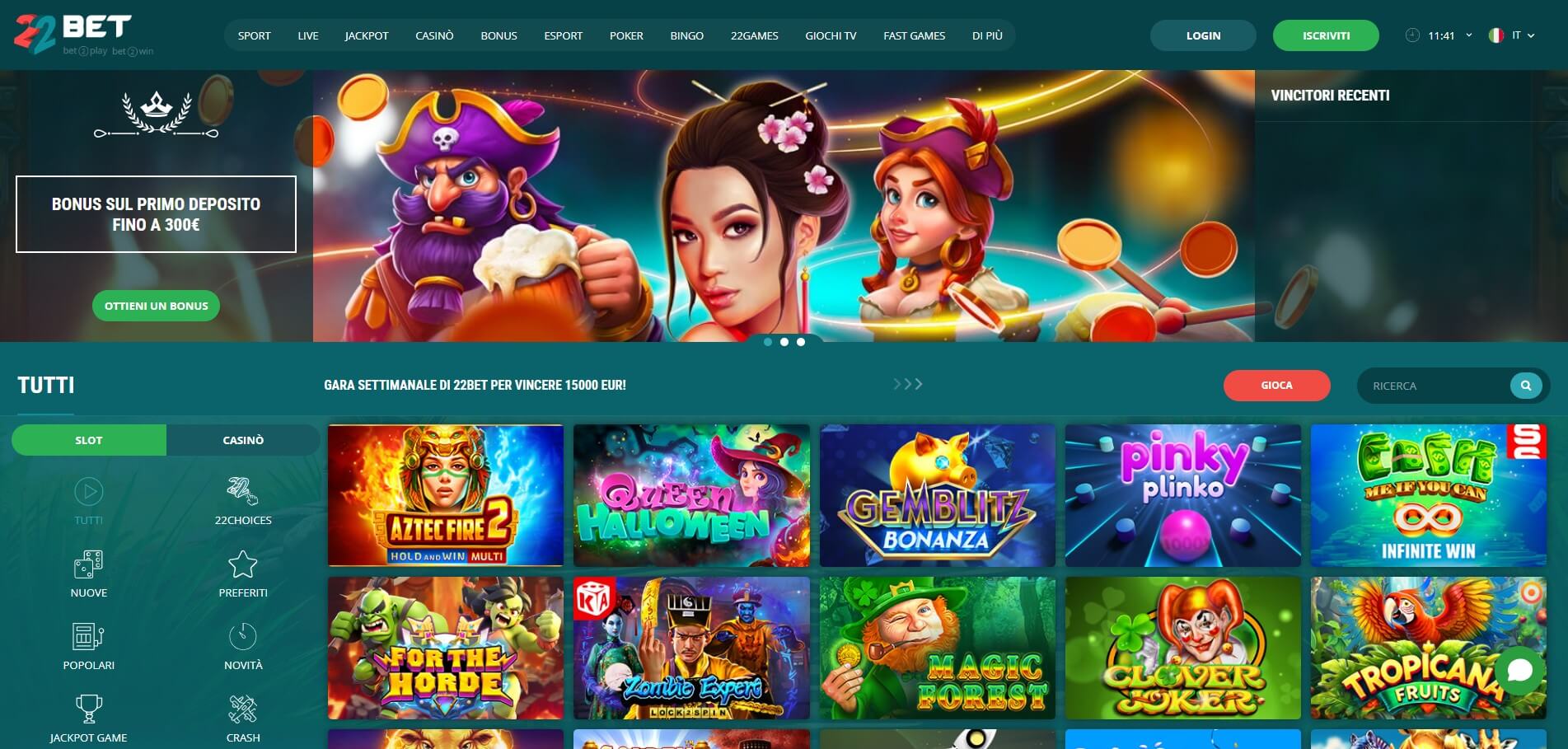 22Bet Online Casino