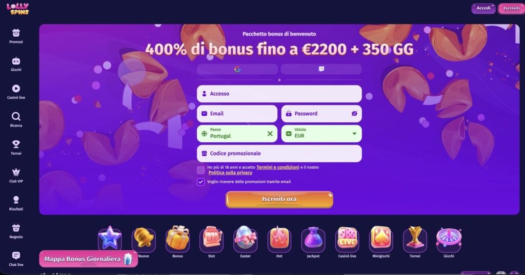 Lolly Spins Online Casino