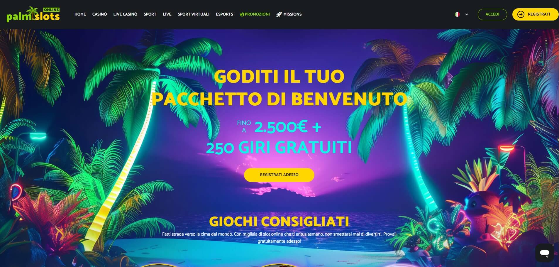 PalmSlots Online Casino