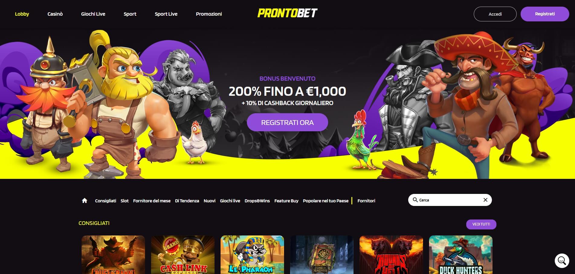 ProntoBet Online Casino
