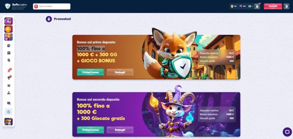 SafeCasino Bonus