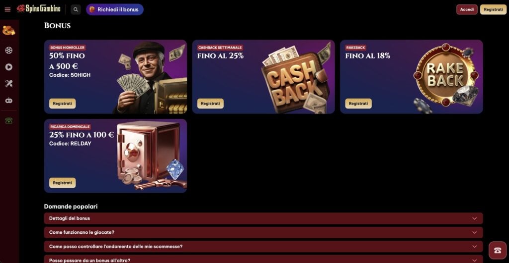 SpinoGambino Casino Bonus