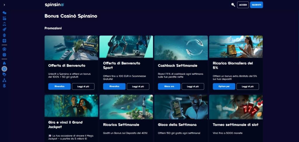 Spinsino Casino Bonus