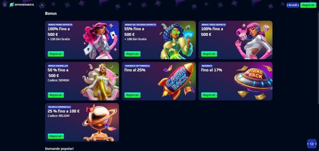 Spinwinera Casino Bonus